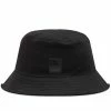 Raf Simons Leather Patch Bucket Hat -Outlet Scarves Store 02 02 2023 JC 231 945 BLK m1 1