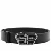 Balenciaga BB Buckle Leather Belt -Outlet Scarves Store 02 11 2022 LL 570370 1CH0B 1000 m1 1