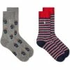 Polo Ralph Lauren All Over Bear Print Sock - 2 Pack -Outlet Scarves Store 03 01 23 JF 449892838001 m1 1