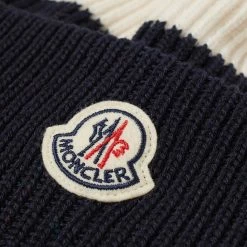 Moncler Tricolore Bobble Hat -Outlet Scarves Store 03 08 2021 LL 3B000 02 M1131 075 2 1