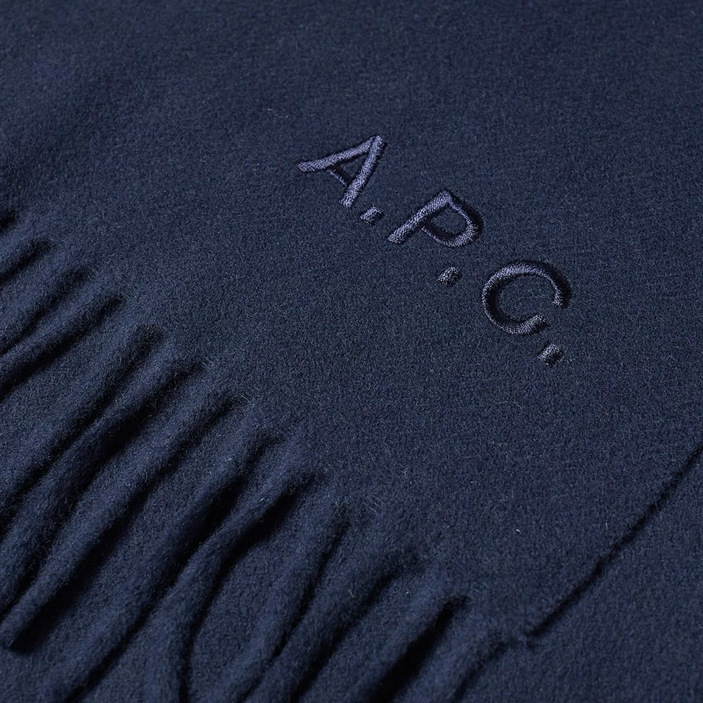 A.P.C. Ambroise Embroidered Logo Scarf 4 A.P.C. Ambroise Embroidered Logo Scarf - Image 2