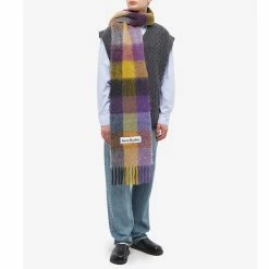 Acne Studios Vally Check Scarf -Outlet Scarves Store 09 02 2023 LL CA0084 DDH m3 1