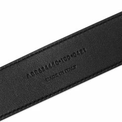 Saint Laurent Metal Logo Leather Belt -Outlet Scarves Store 09 09 2021 JB 634440 BOO0U 1000 3 1