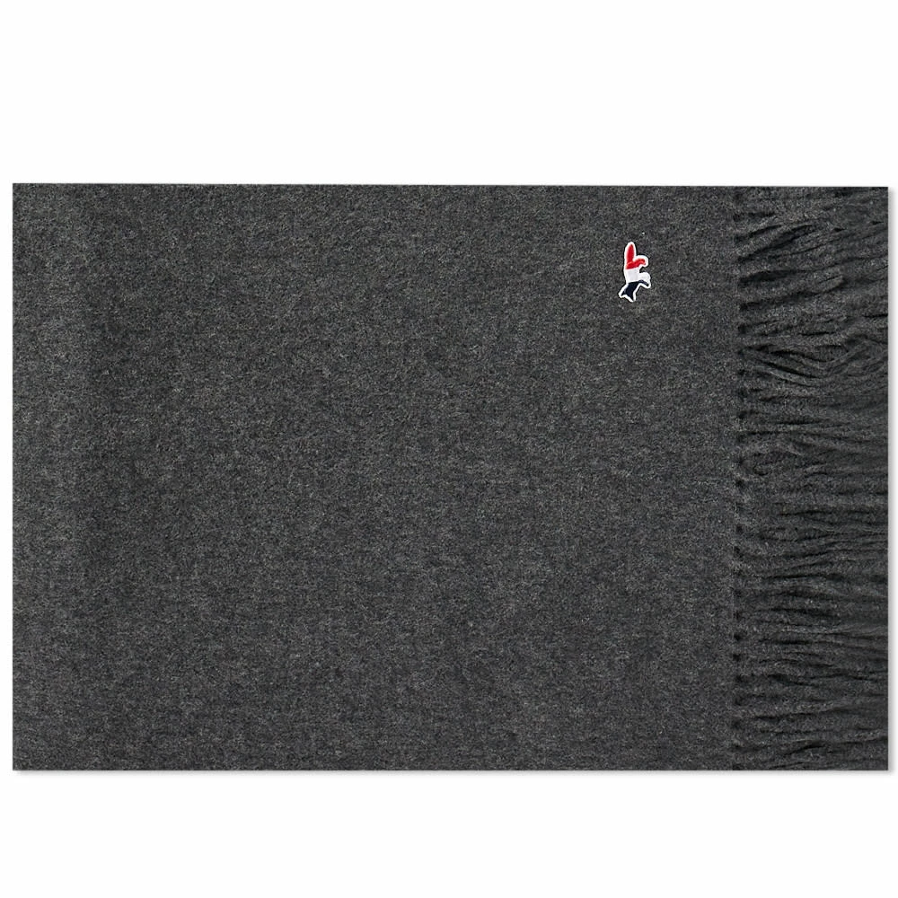 Maison Kitsune Maison Kitsuné Tricolor Fox Wool Scarf 3 Maison Kitsune Maison Kitsuné Tricolor Fox Wool Scarf