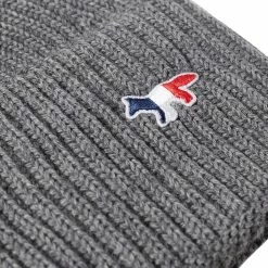Maison Kitsune Maison Kitsuné Ribbed Hat Tricolor Fox Patch -Outlet Scarves Store 11 01 23 LS DU06120KT1022 H150 2 1