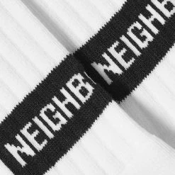 Neighborhood Logo Heel Sock -Outlet Scarves Store 11 10 2022 ml 222winh uwm02 wht 2