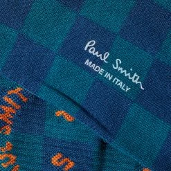 Paul Smith Happy Block Sock -Outlet Scarves Store 12 07 2022 GH M1A 800MO J248 37 0 2 1