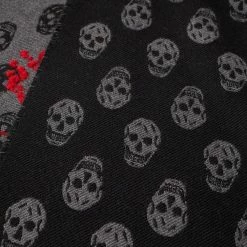 Alexander McQueen Grafitti Logo Skull Scarf -Outlet Scarves Store 12 12 2022 LL 7226524213Q 1074 3 1