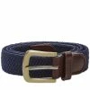 Barbour Stretch Webbing Leather Belt
