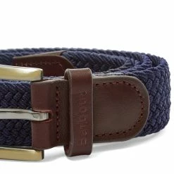Barbour Stretch Webbing Leather Belt -Outlet Scarves Store 13 05 2019 barbour stretchwebbingleatherbelt navy mac0038ny31 mo 3