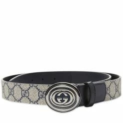 Gucci GG Supreme Oval Buckle Belt