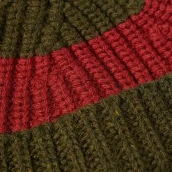 Nigel Cabourn Stripe Pom Pom Beanie -Outlet Scarves Store 16 12 2022 AJ NC AW22 ACC 3 ARM 2 1