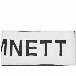 Neighborhood X Katherine Hamnett Logo Scarf -Outlet Scarves Store 17 11 2022 BLR 22213KHN AC01 BLK 2 1