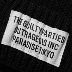 Wacko Maria Type 1 Knit Watch Cap -Outlet Scarves Store 19 12 2022 BLR 22FW WMA CP05 BK 2 1