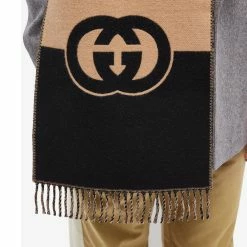 Gucci Interlock GG Logo Scarf -Outlet Scarves Store 20 01 2023 LL 715497 4GAAA 1079 5 1