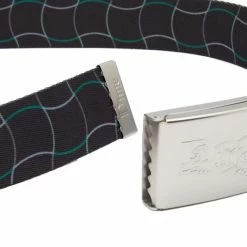 Dime Wave Checkered Belt -Outlet Scarves Store 20 12 22 JF DIMEHO41BLK 2 1