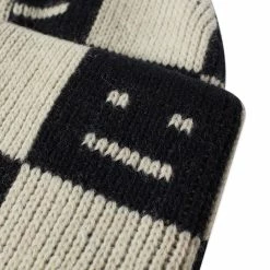 Acne Studios Kuri Checkerboard Face Beanie -Outlet Scarves Store 21 07 2022 NS C40239 CW8 3 1