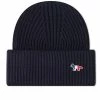 Maison Kitsune Maison Kitsuné Ribbed Hat Tricolor Fox Patch -Outlet Scarves Store 22 12 2022 ja du06120kt1022 p480 m1