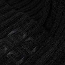 Givenchy Ribbed Logo Beanie -Outlet Scarves Store 23 12 NS BPZ082P0HH 001 2 1