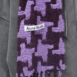 Acne Studios Vadik Houndstooth Scarf -Outlet Scarves Store 24 02 23 JF CA0153 AMP 10 1