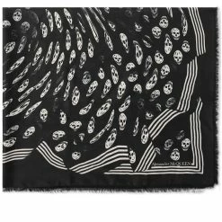 Alexander McQueen Vortex Skull Print Scarf