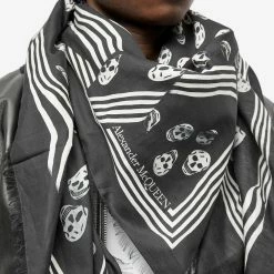 Alexander McQueen Vortex Skull Print Scarf -Outlet Scarves Store 26 02 2023 BLR 7064784736Q 1078 8 1
