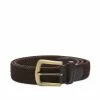 Barbour Stretch Webbing Leather Belt