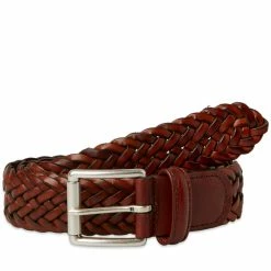 Andersons Anderson's Woven Leather Belt -Outlet Scarves Store 29 01 2019 andersons wovenleatherbelt brown a1097 pi178 c1 th 2