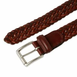 Andersons Anderson's Woven Leather Belt -Outlet Scarves Store 29 01 2019 andersons wovenleatherbelt brown a1097 pi178 c1 th 3