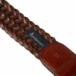 Andersons Anderson's Woven Leather Belt -Outlet Scarves Store 29 01 2019 andersons wovenleatherbelt brown a1097 pi178 c1 th 4