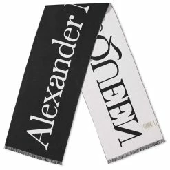 Alexander McQueen Classic Logo Scarf -Outlet Scarves Store 29 08 2022 si 7090114200q 1078 3