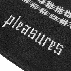Pleasures Wire Jacquard Beanie -Outlet Scarves Store 31 10 22 JF P22F065 BLK 2 1