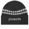 Pleasures Wire Jacquard Beanie -Outlet Scarves Store 31 10 22 JF P22F065 BLK m1 1